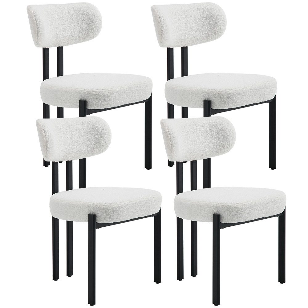 WAHSON OFFICE CHAIRS Esszimmerstuhl aus Teddystoff 2er Set Küchenstuhl mit günstig online kaufen