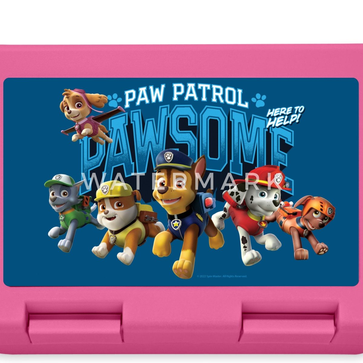 Spreadshirt Lunchbox Paw Patrol Pawsome Team Brotdose Lunchbox, Plastik, Aluminium