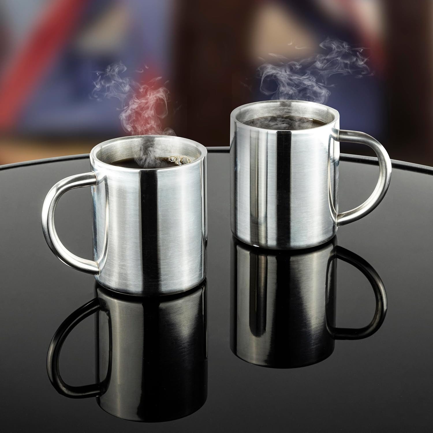 mucHome Thermobecher 2er Set Edelstahl Thermobecher 200 ml Kaffeebecher Teetasse