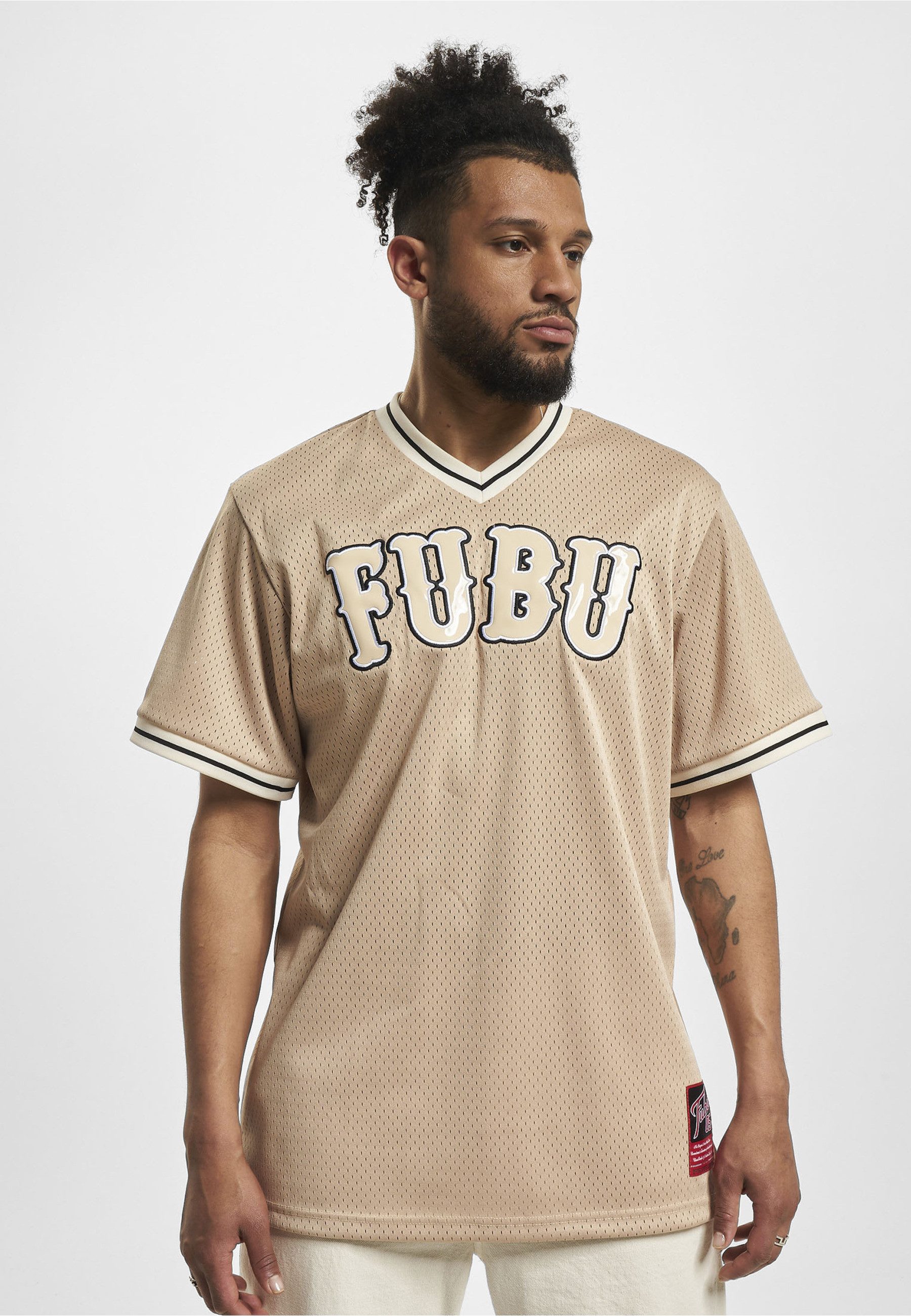 Fubu T-Shirt Fubu Herren FM231-002-1 FUBU Vintage Lacque Mesh Tee (1-tlg)
