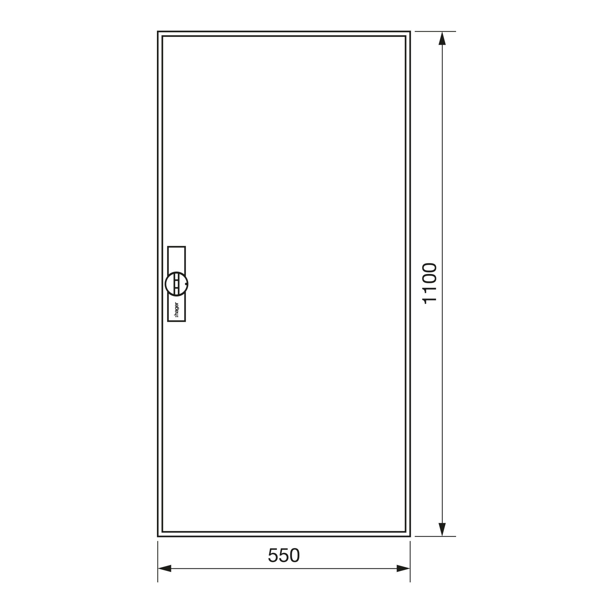 Hager Stromerzeuger Hager Zählerschrank,universZ 1100x550x205,IP44 ZB32S