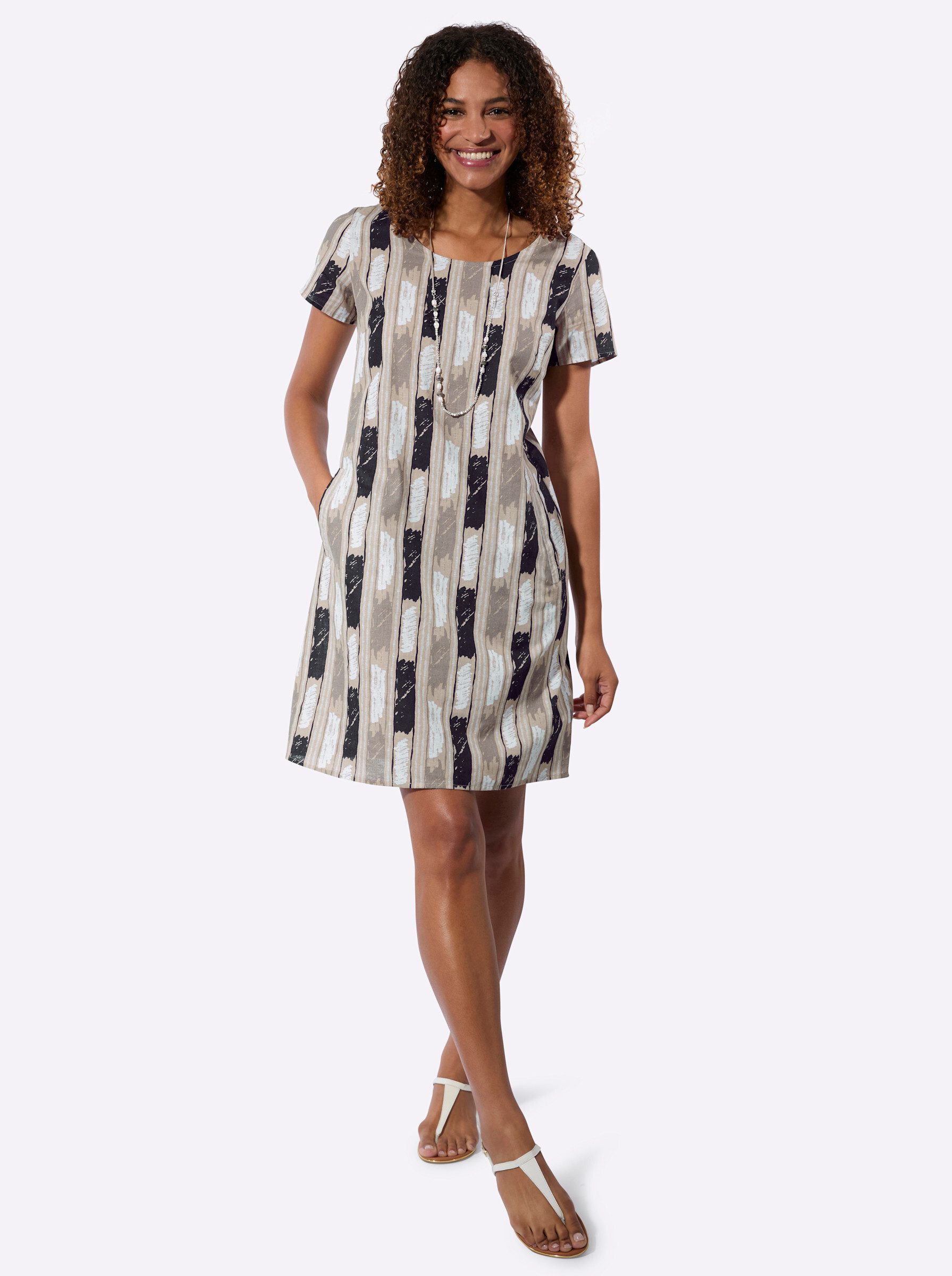 Witt Etuikleid Druck-Kleid Kurzarm