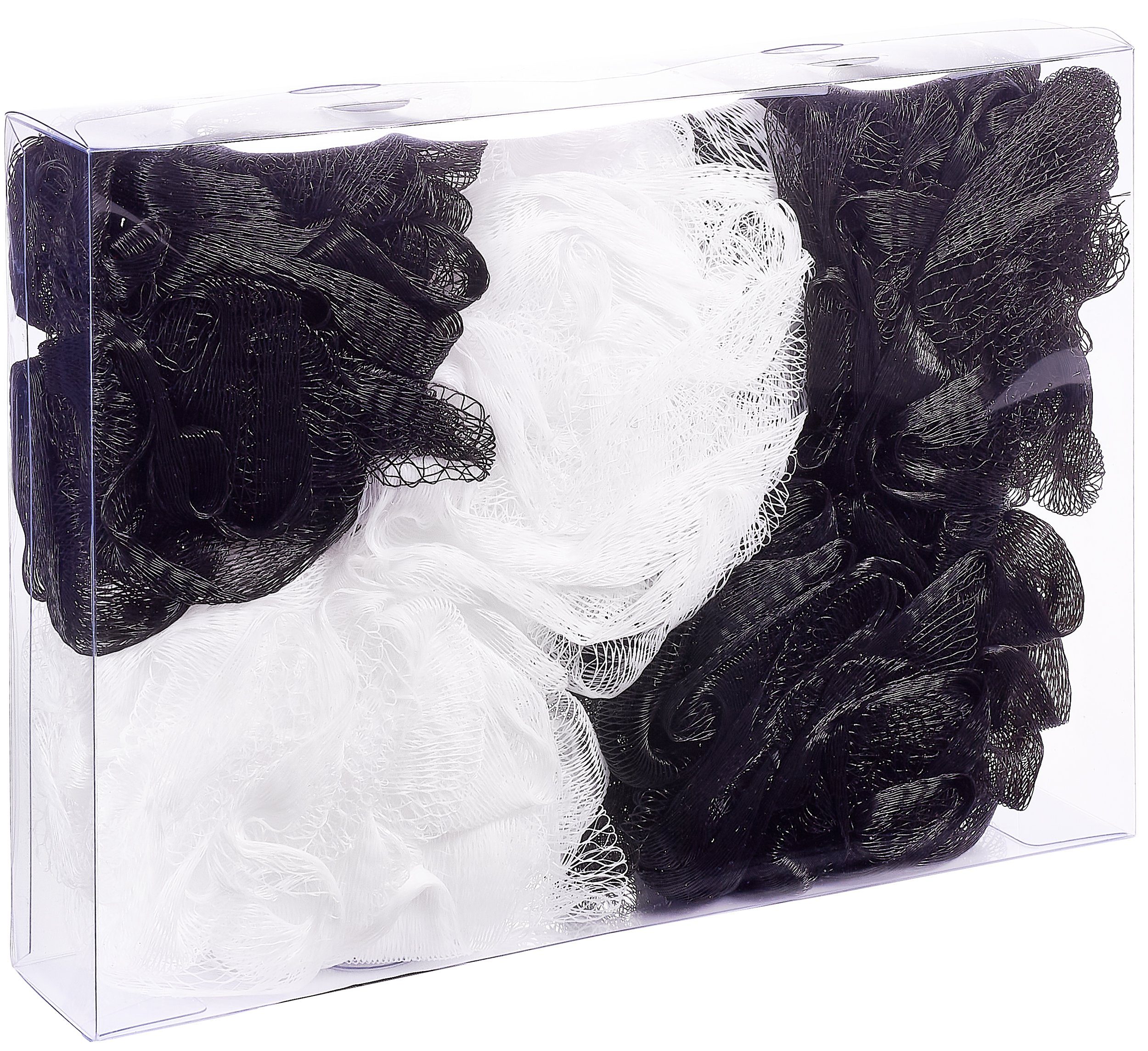 BRUBAKER Duschschwamm Badeschwamm-Set, 5-tlg., 5x Peeling- und Massage-Schwamm, Duschschwamm mit Aufhänger