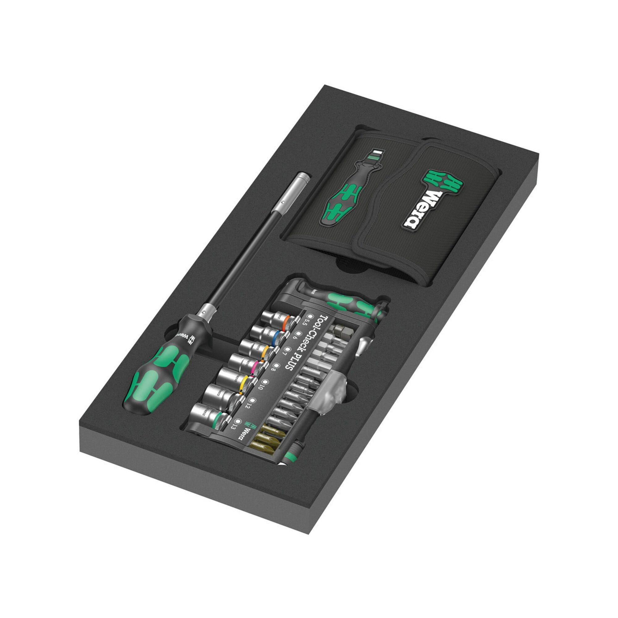 Wera Bit-Set Wera 9750 Schaumstoffeinlage Kraftform Kompakt und Tool-Check PLUS Set