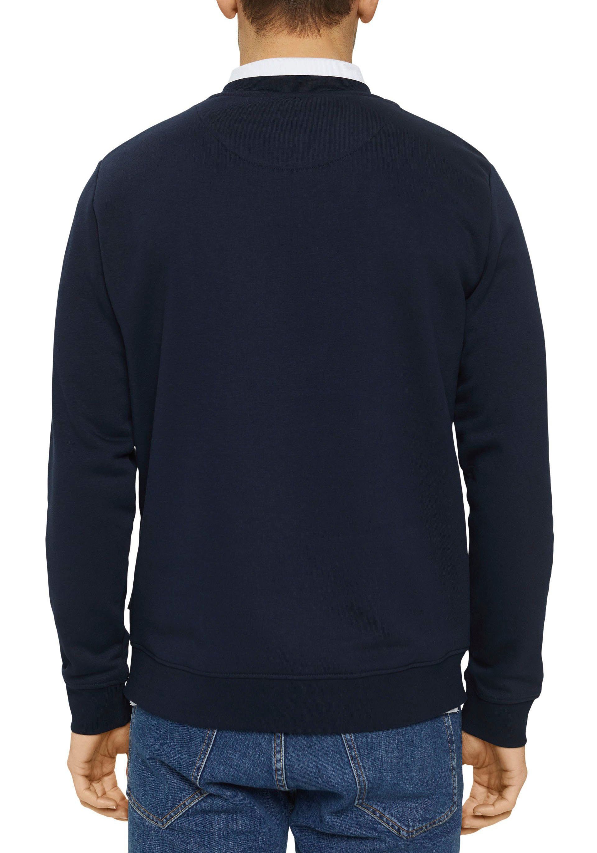 blau Logoschriftzug Esprit Sweatshirt mit