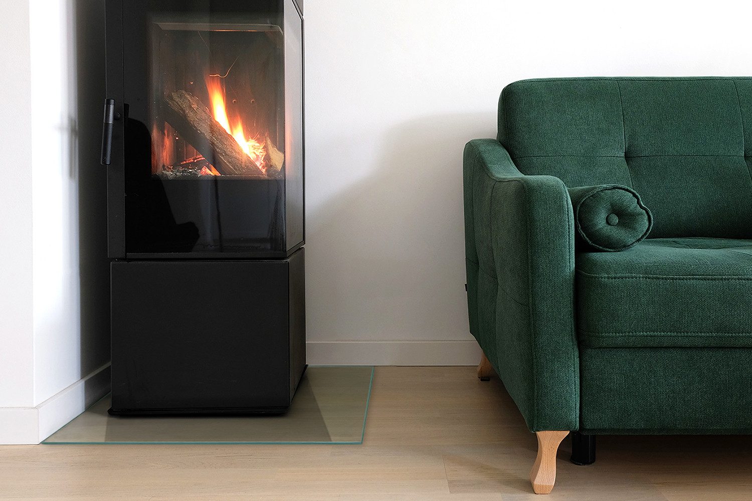 Tulup Bodenschutzplatte Tischplatte Kaminofen Glasplatte Rechteckig Kaminde günstig online kaufen