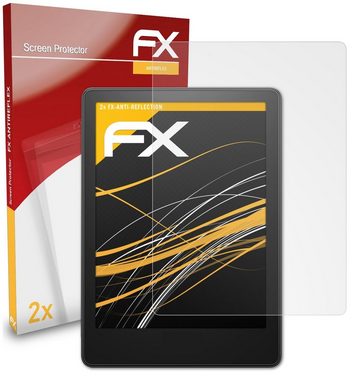 atFoliX Schutzfolie für Amazon Kindle Paperwhite 11. Generation 2021, (2 Folien), Entspiegelnd und stoßdämpfend