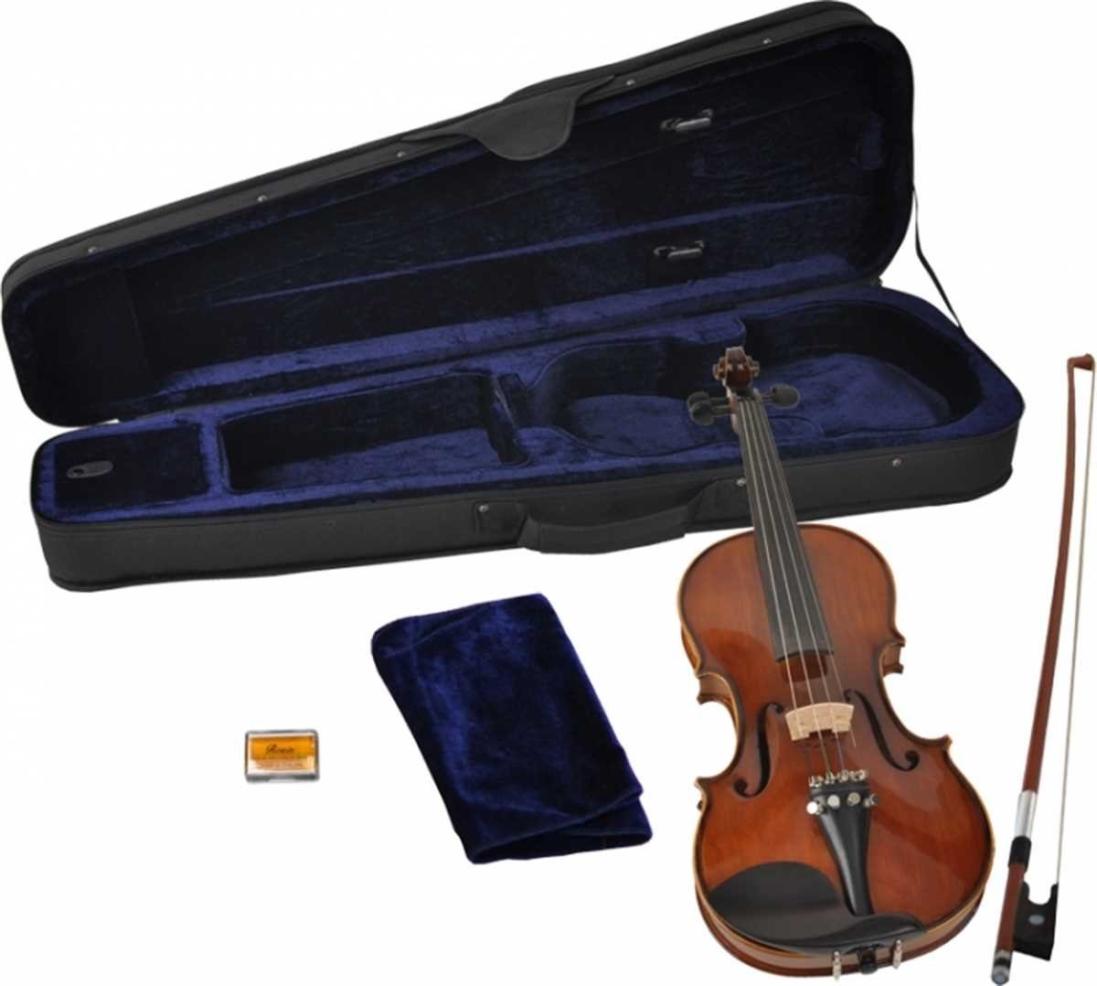 Violine 1/2 Geige im SET Ebenholzgarnitur