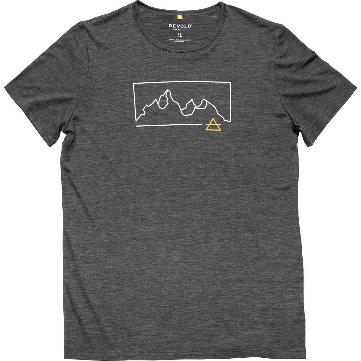 Devold Kurzarmshirt Active "outline" Tee MAN Perfektes T-Shirt für Outdoor-Abenteuer, das Gerüche bekämpft