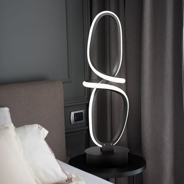 WOFI LED Tischleuchte, Leuchtmittel inklusive, Neutralweiß, Tischleuchte Schlafzimmer Tischlampe mit Fernbedienung