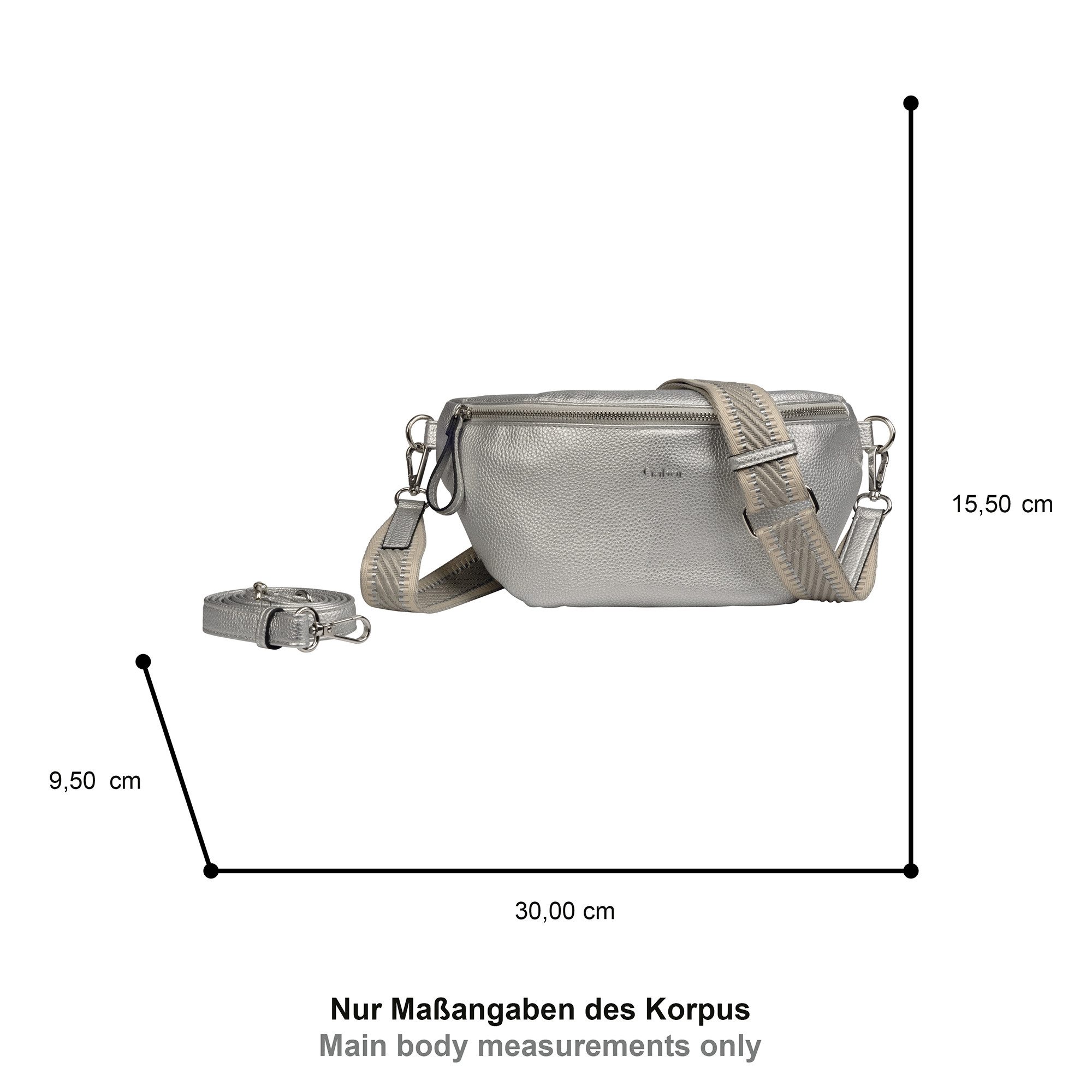Gabor Bauchtasche Silena, hochwertig gewebte Gurtband und ein filigranes Logo
