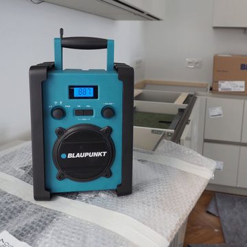 Blaupunkt BSR 20, Baustellenradio mit Akku, Bluetooth, AUX-IN, Schutzklasse IPX5 Baustellenradio (Radio (FM), 5,00 W, Bluetooth, 14 std. Laufzeit, Staub- und strahlwassergeschützt, Aux-in)