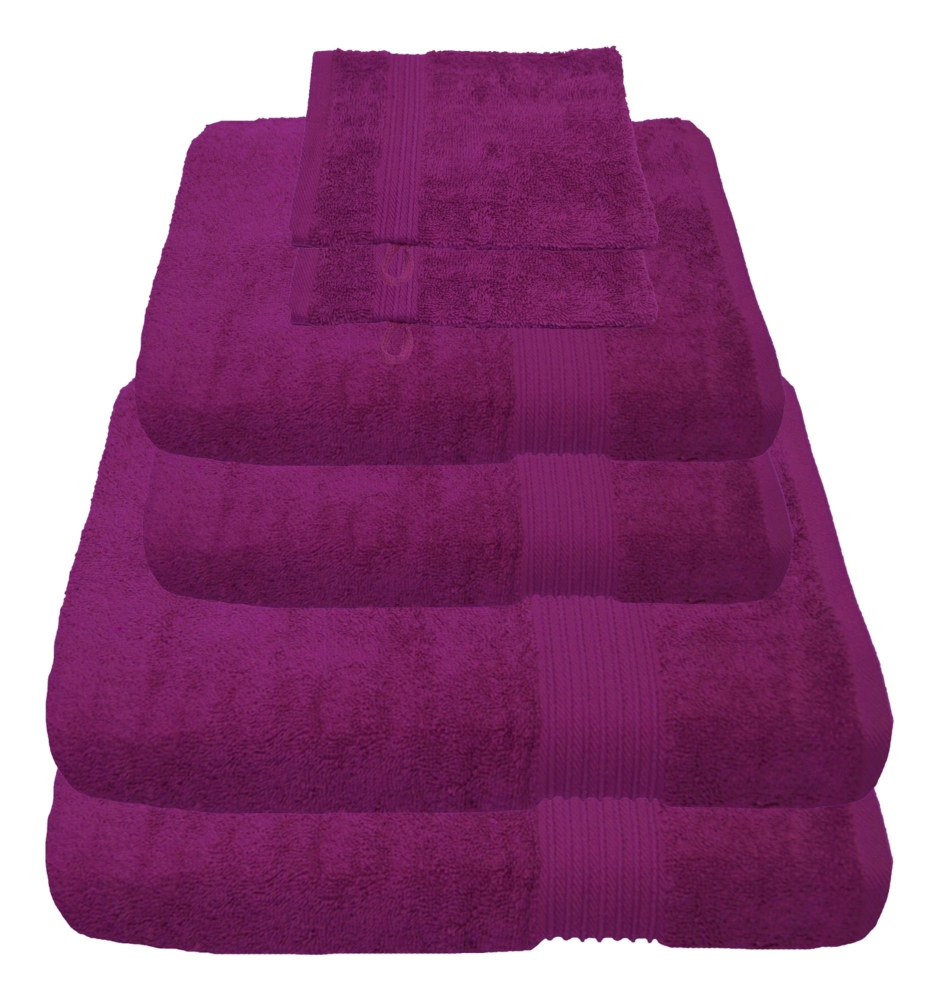 Julie Julsen Handtücher 6-Handtücher-Fuchsia, Baumwolle (6-St) günstig online kaufen