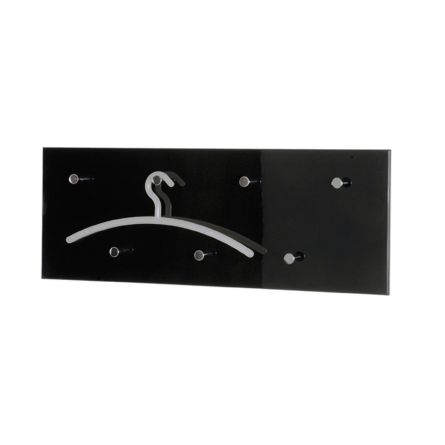 HAKU Wandgarderobe HAKU Möbel Wandgarderobe - schwarz-chrom - H. 30cm x B. 80cm (1 Stück)