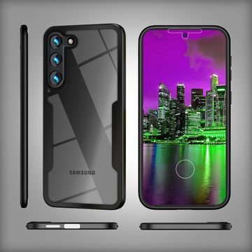Nalia Smartphone-Hülle Samsung Galaxy S23 Plus, Klare 360 Grad Hülle / Rundumschutz / Hybrid Case / Schutzrahmen Matt