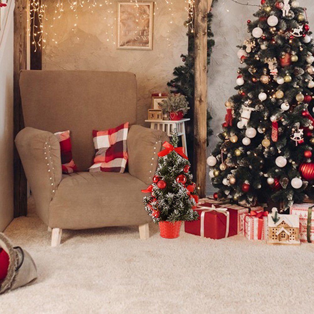 Mini-Weihnachtsbaum, Deko-Licht, Mit Lichtern, 40 Künstlicher Künstlicher Weihnachtsbaum Weihnachtsbaum Blusmart red Cm, Leicht, Stilvoll,
