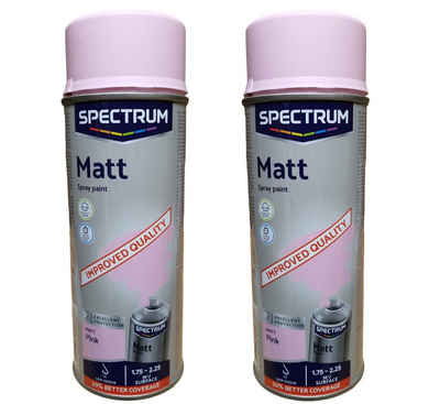 Spectrum Sprühlack 2 Dosen Sprühfarbe Matt Rosa a 400 ml Sprühlack