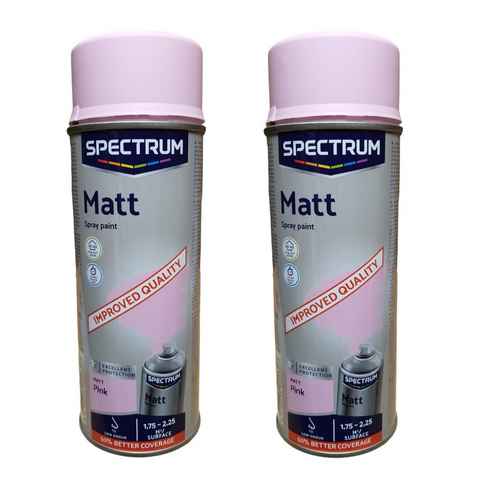 Spectrum Sprühlack 2 Dosen Sprühfarbe Matt Rosa a 400 ml Sprühlack