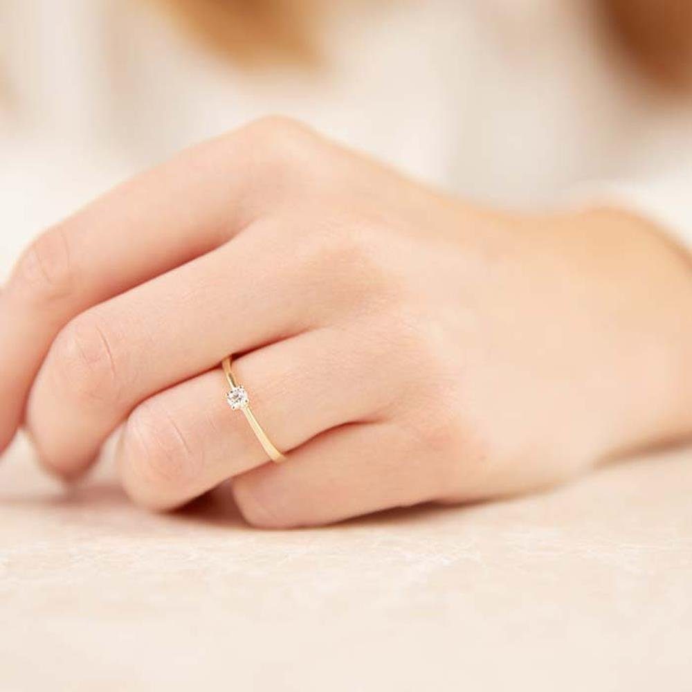 Unique Verlobungsring Filigraner Verlobungsring Diamant 0,1 ct. VR0132 (Größe: 62mm)