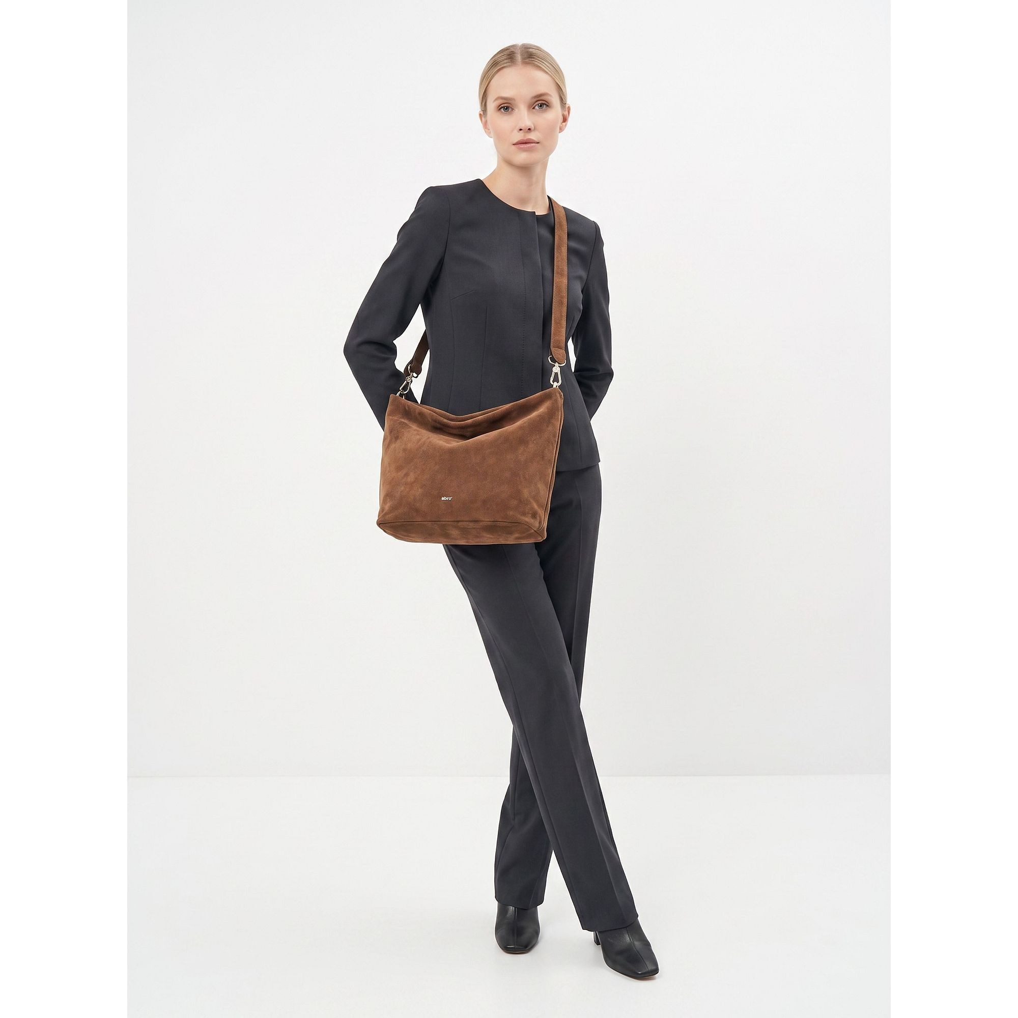 Abro Schultertasche Ebony, Leder