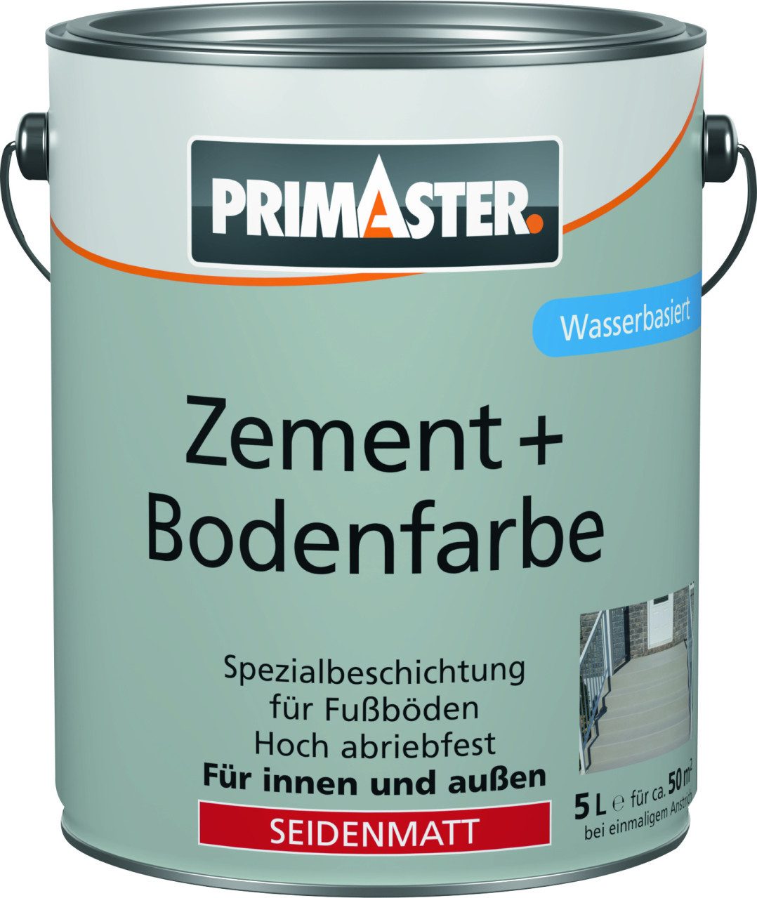 Primaster Zementputz Primaster Zement und Bodenfarbe 5 L silbergrau