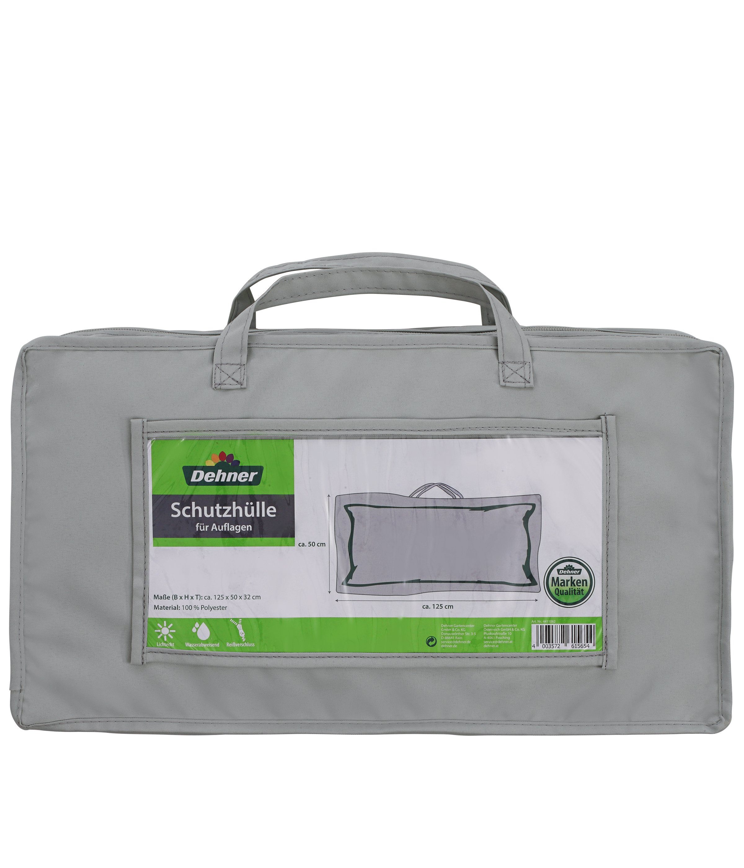 Dehner Gartenmöbel-Schutzhülle für Auflagen/Kissen, 125 x 50 x 32 cm, Polye günstig online kaufen