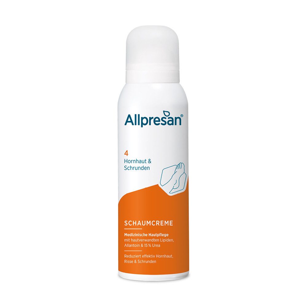 Allpresan Fußschaum Allpresan Fuß spezial Nr. 4 Hornhaut und Schrunden -Produkt wählbar- Mit Milchsäure und 15% Urea, 1-tlg., Medizinische Fußpflege mit biomimetischen (hautverwandten) Lipiden