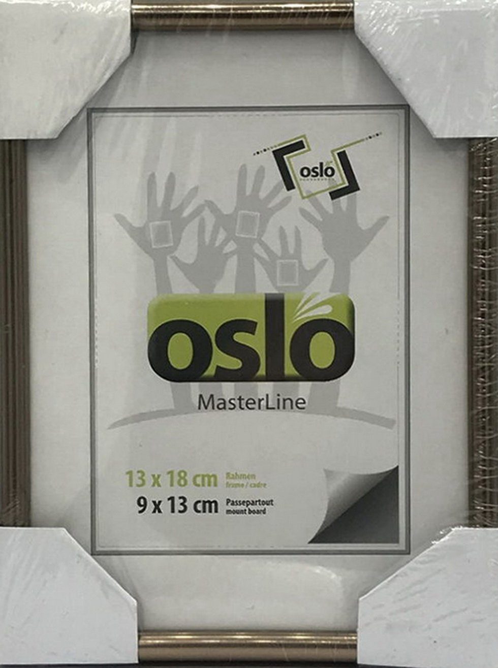 Oslo MasterLine Portraitrahmen & Aufsteller 13 Bilderrahmen Echtglas Hach FH FSC, cm {15x20}, 18 {9x13} Profil dunkelgrau, x Kunststoff {13x18} stabilem Becker stahl {10x15} schmales mit 