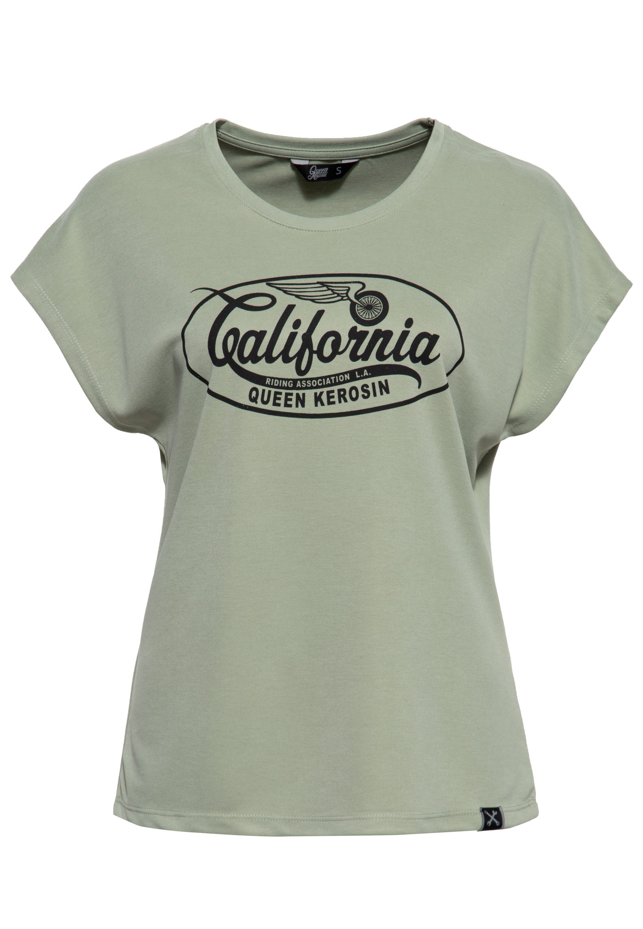 QueenKerosin T-Shirt California (1-tlg) Wohlfühlfaktor mit günstig online kaufen