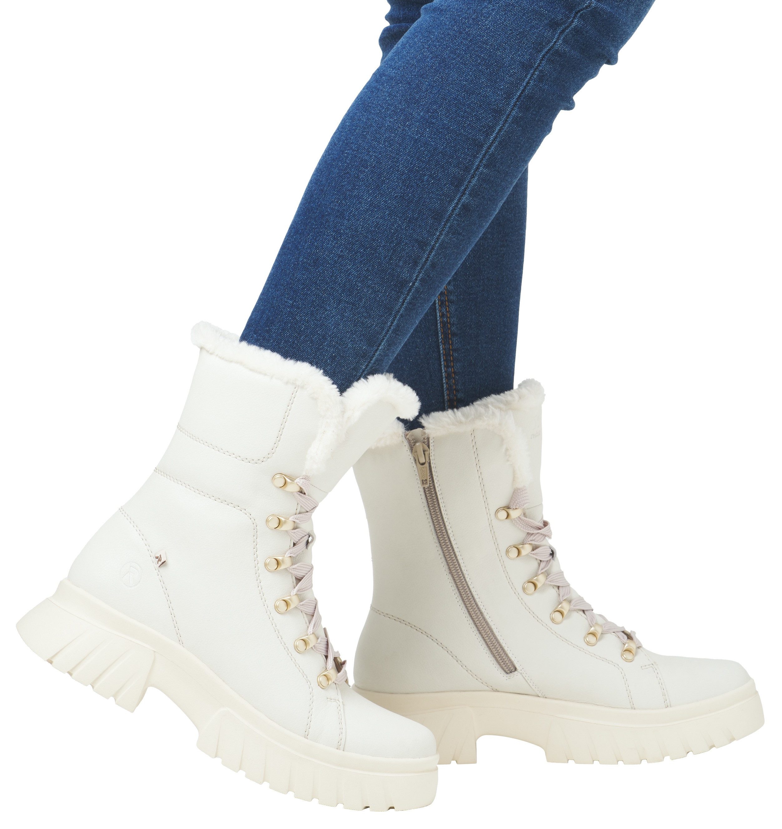 Rieker EVOLUTION Winterboots, Schnürboots, Plateaustiefelette, Profilsohle, günstig online kaufen