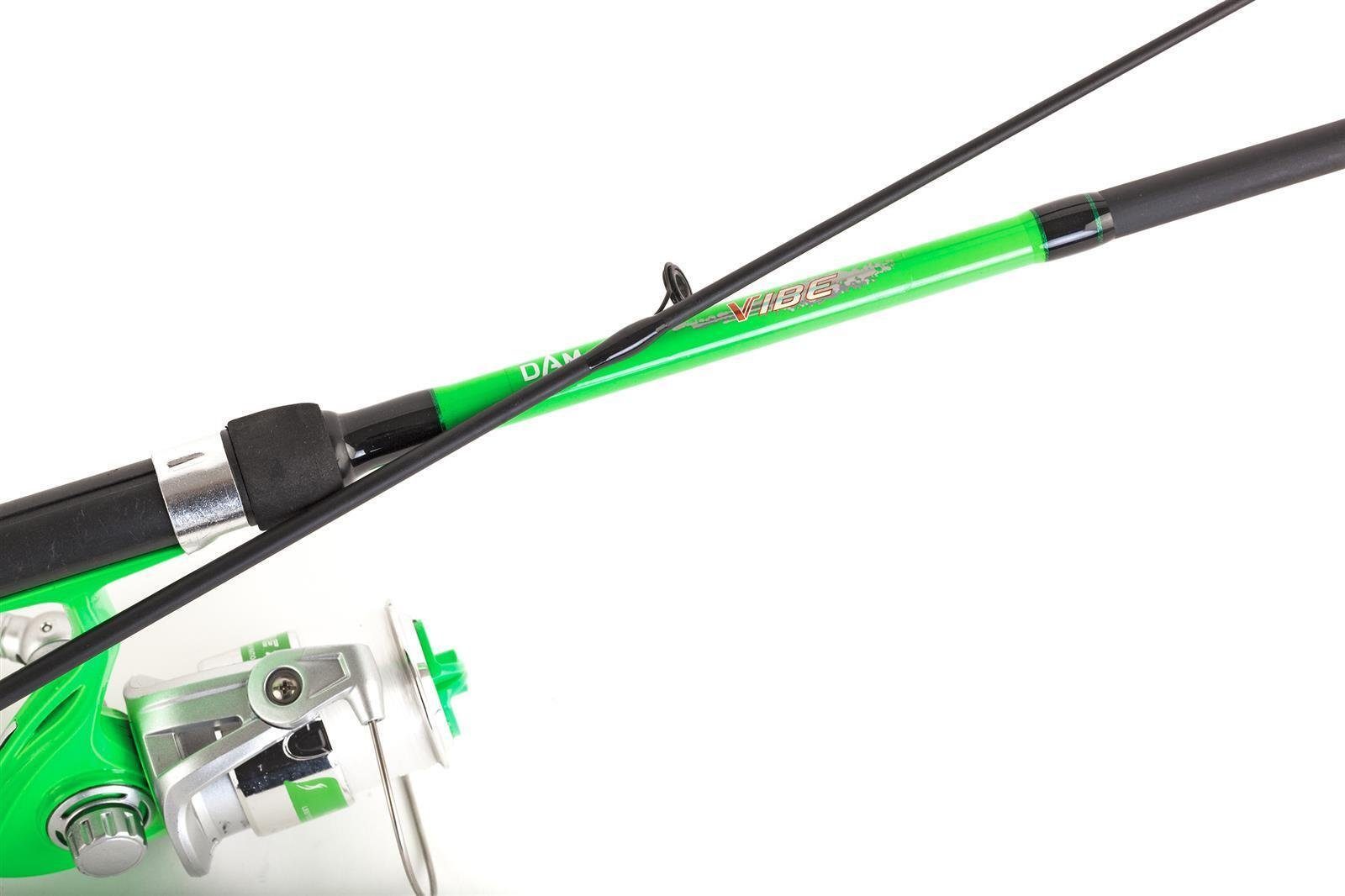 DAM Fishing Spinnrute VIBE COMBO 6" 1,80m 4 Farben Kinderangeln Angelrute+Angelrolle+Schnur, (Kinder-Set, Spar-Set), Qualitäts Kinderangeln in 4 Farben von DAM