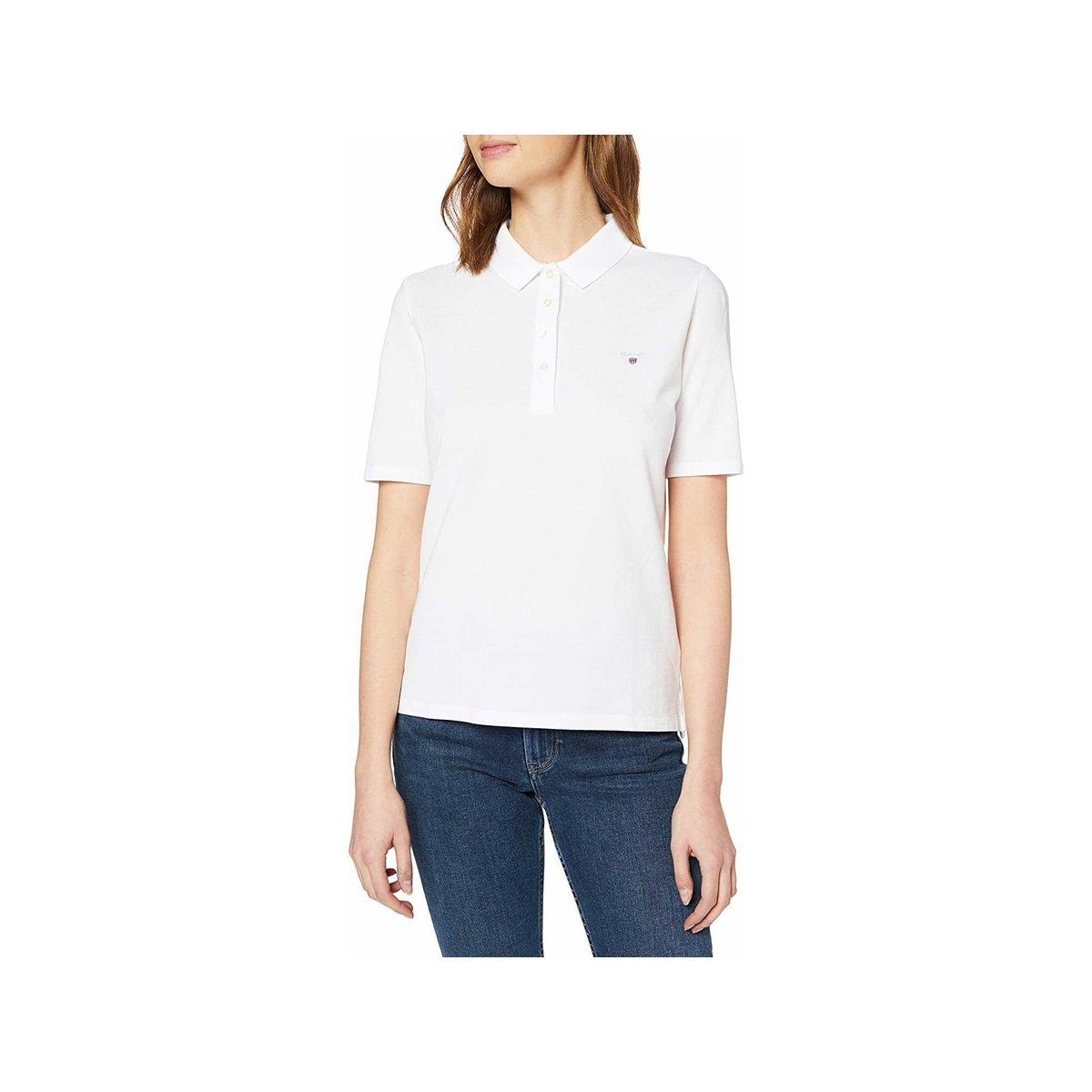 Gant Poloshirt weiß regular fit (1-tlg) | T-Shirts