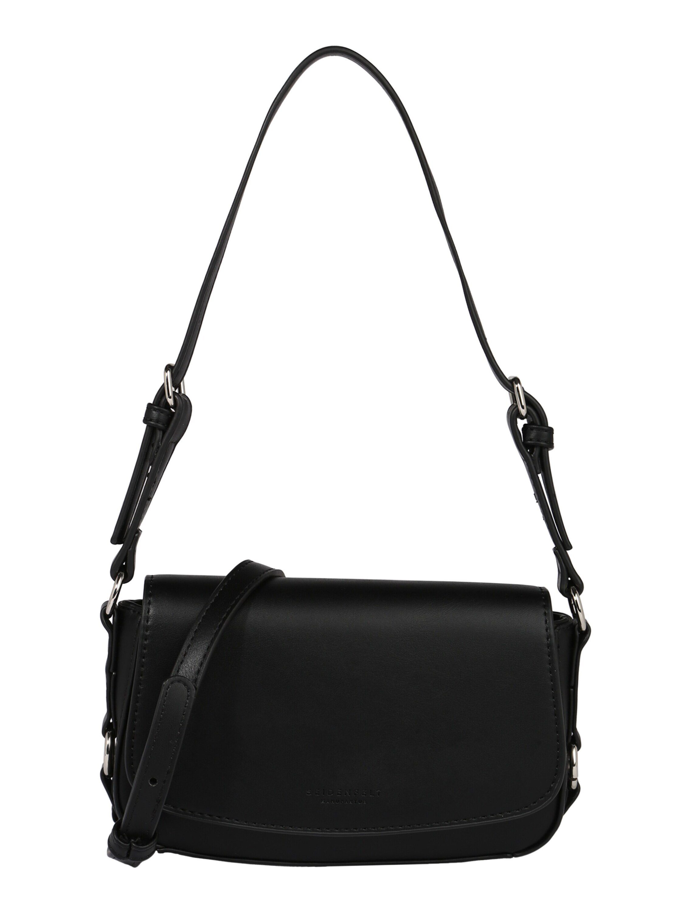 (1-tlg) Seidenfelt Handtasche Manufaktur Black