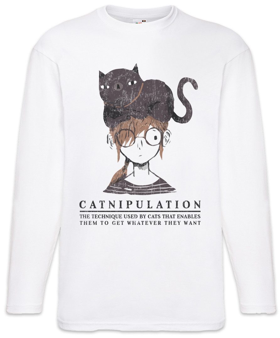 Langarmshirt Catnipulation Langarm T-Shirt Cats Cat Katze Katzen Liebe Love