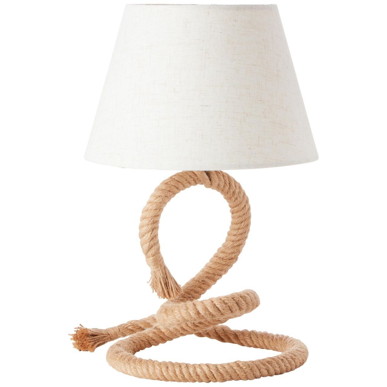 Brilliant Tischleuchte Sailor, Lampe, Tischleuchte 1x 40W,N E27, Seil/Textil, Sailor A60, natur/weiß