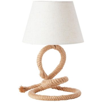 Brilliant Tischleuchte Sailor, Lampe, Sailor Tischleuchte natur/weiß, Seil/Textil, 1x A60, E27, 40W,N