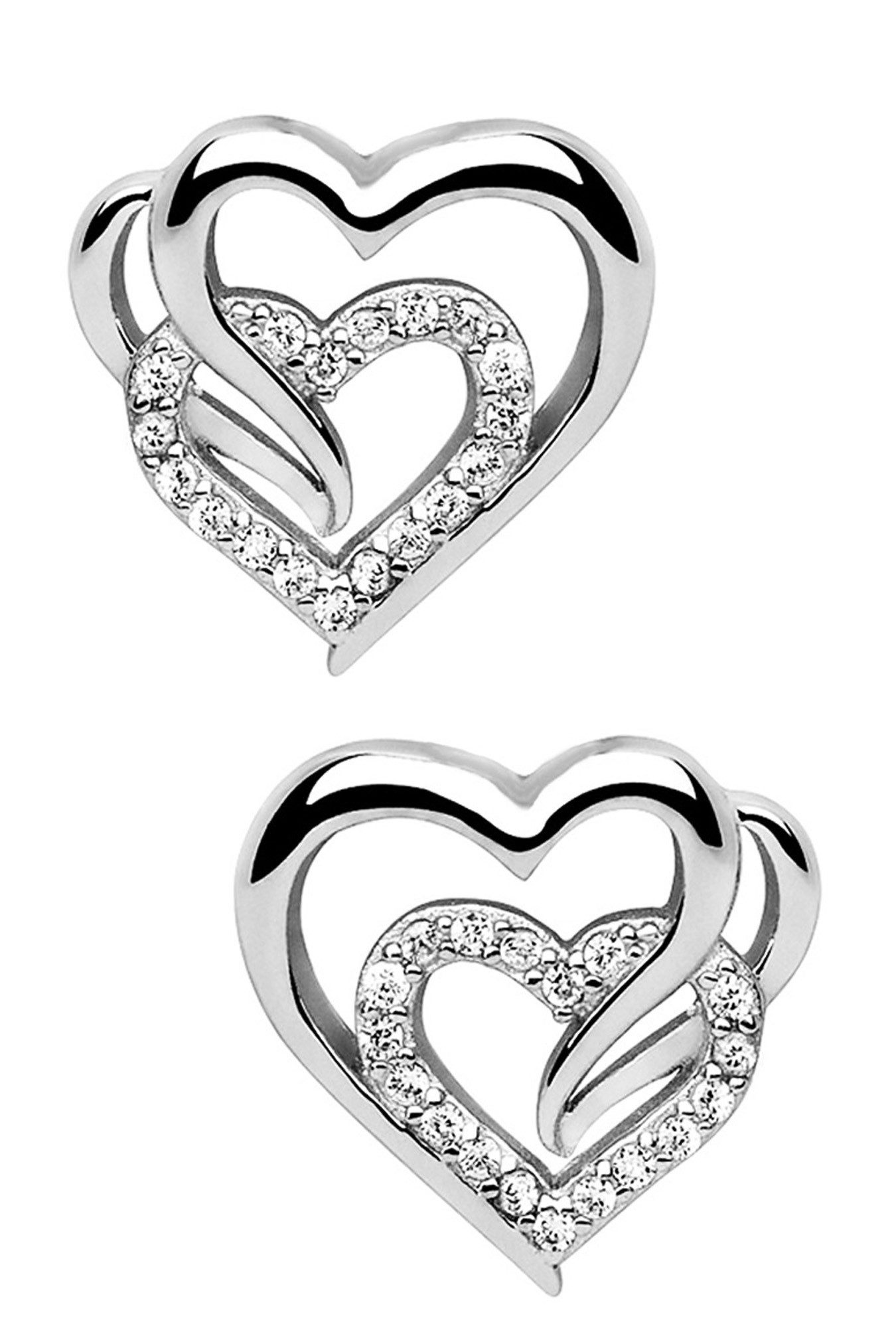 Limana Paar Ohrstecker Herz Ohrringe 925 Sterling Silber Herzohrringe für j günstig online kaufen