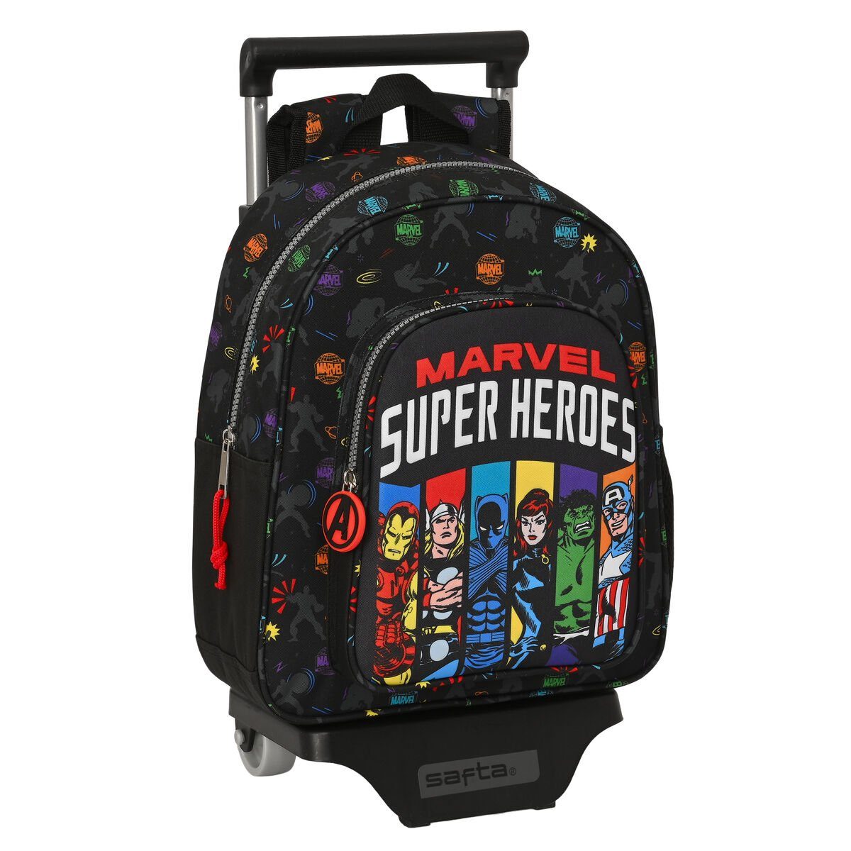 The AVENGERS Rucksack Avengers The avengers Kinder-Rucksack mit Rädern The Super heroes Schw