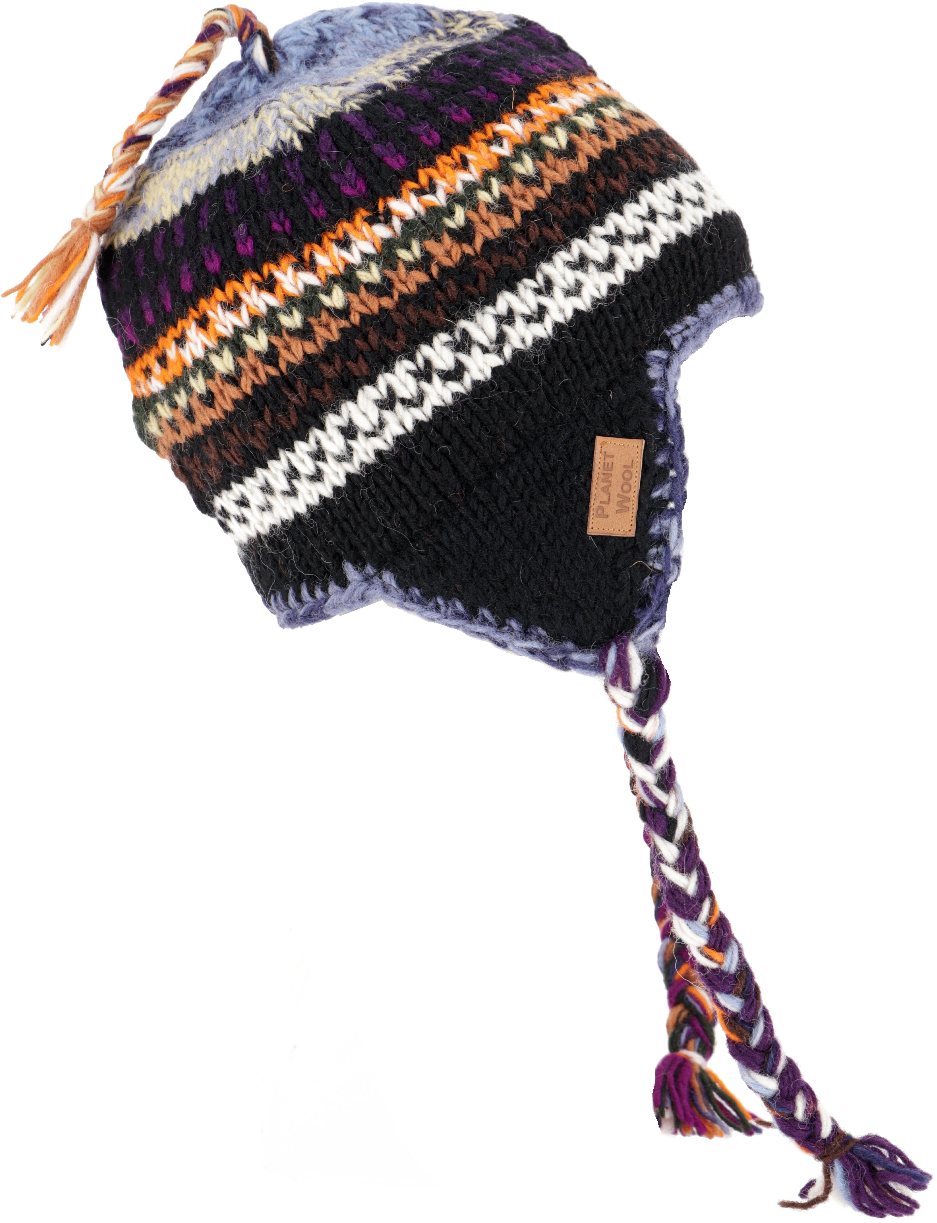 Guru-Shop Strickmütze Wollmütze mit Ohrenklappen, Norwegermütze - bunt günstig online kaufen