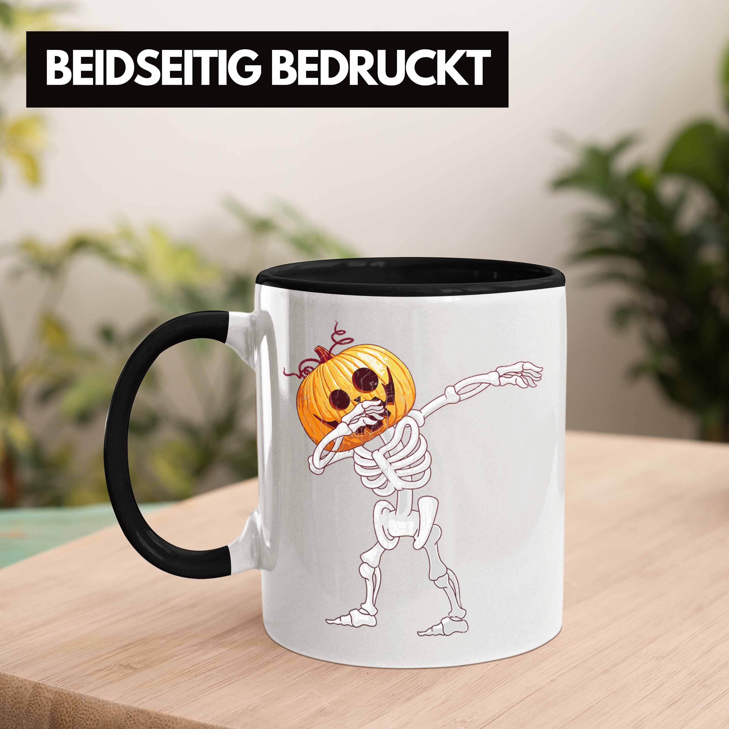 Schwarz Halloween Trendation Dekoration Tasse Kürbis Skelet Tasse Dabbing Becher