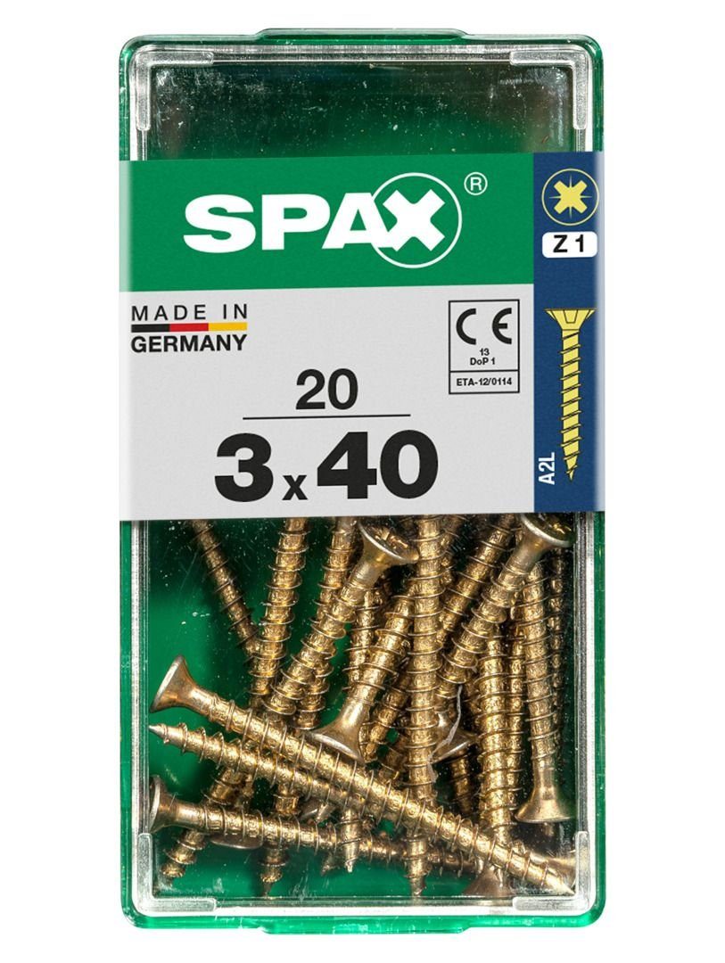 SPAX Holzbauschraube Spax Universalschrauben 3.0 x 40 mm PZ 1 - 20 Stk. | Schrauben