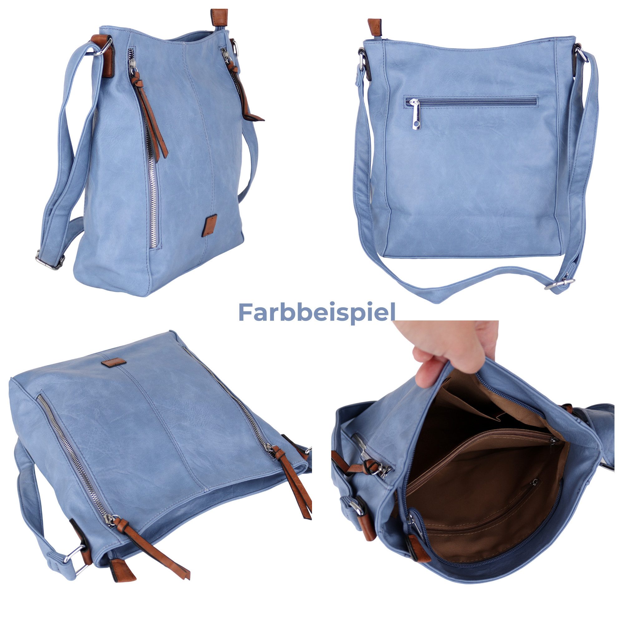 MIRROSI Schultertasche Damen Crossbody Bag, 34x28x10cm Mittelgroß (verstell günstig online kaufen