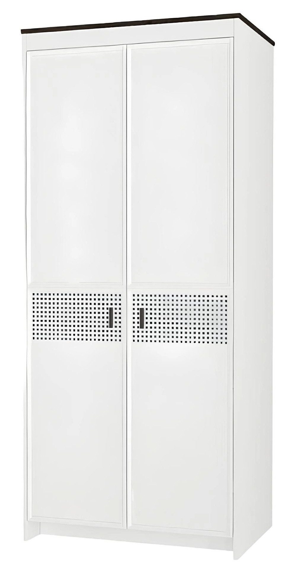 Xlmoebel Kleiderschrank Moderner Kleiderschrank in weißem Holzdesign für Jugendzimmer (Kleiderschrank) Hergestellt in Europa