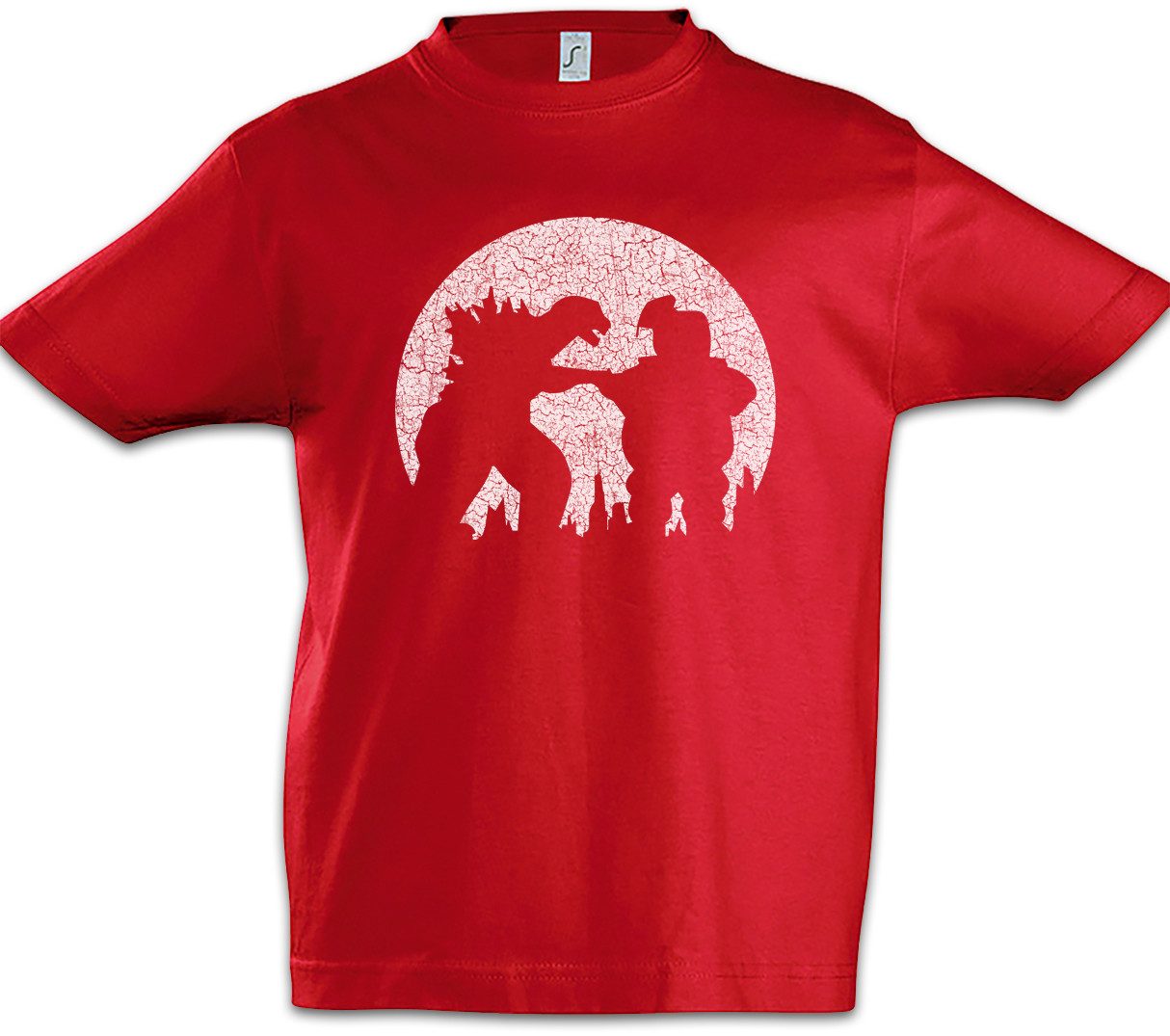 Print-Shirt Marshzilla II Kinder T-Shirt Godzilla Ghost Geek Nerd Marshmallow