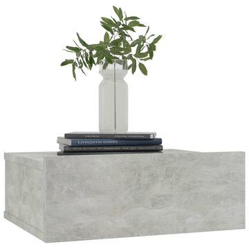 vidaXL Nachttisch Hängende Nachttische 2 Stk Betongrau 40x30x15 cm Spanplatte