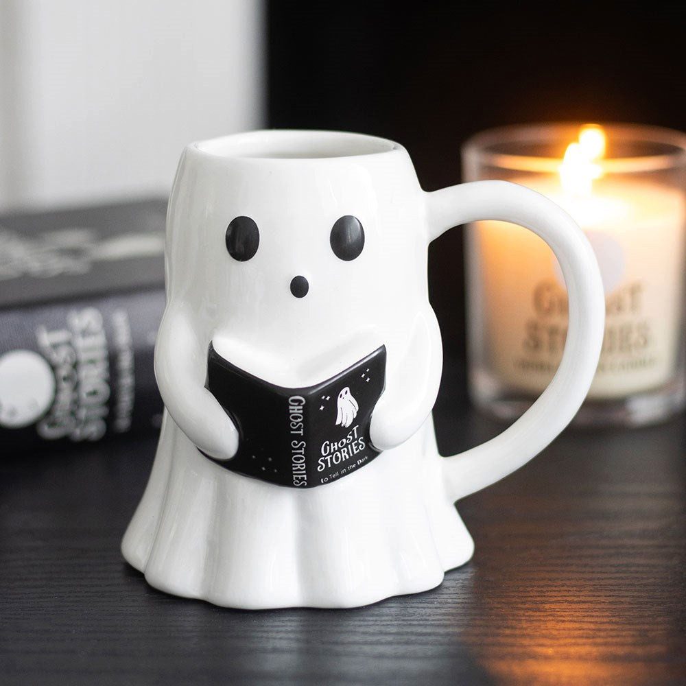 Something Different Tasse Ghost Stories Keramiktasse – Geist mit Buch Halloween Mug
