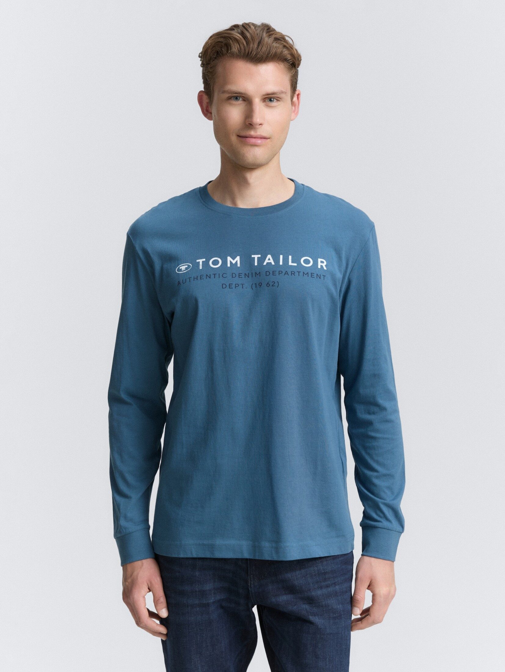 TOM TAILOR Langarmshirt, mit Logo Print günstig online kaufen