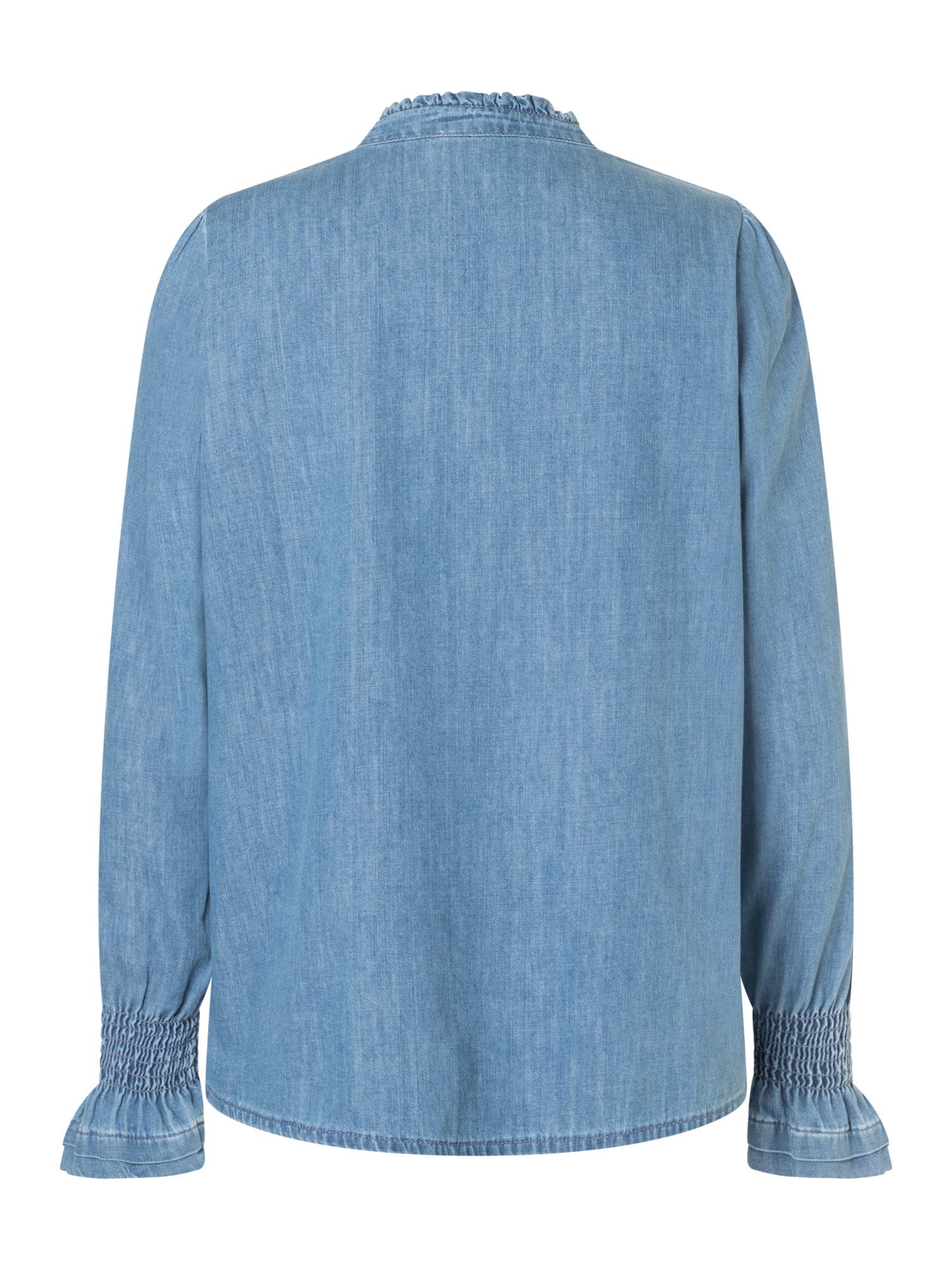 MORE&MORE Langarmbluse leichter Baumwolldenim günstig online kaufen