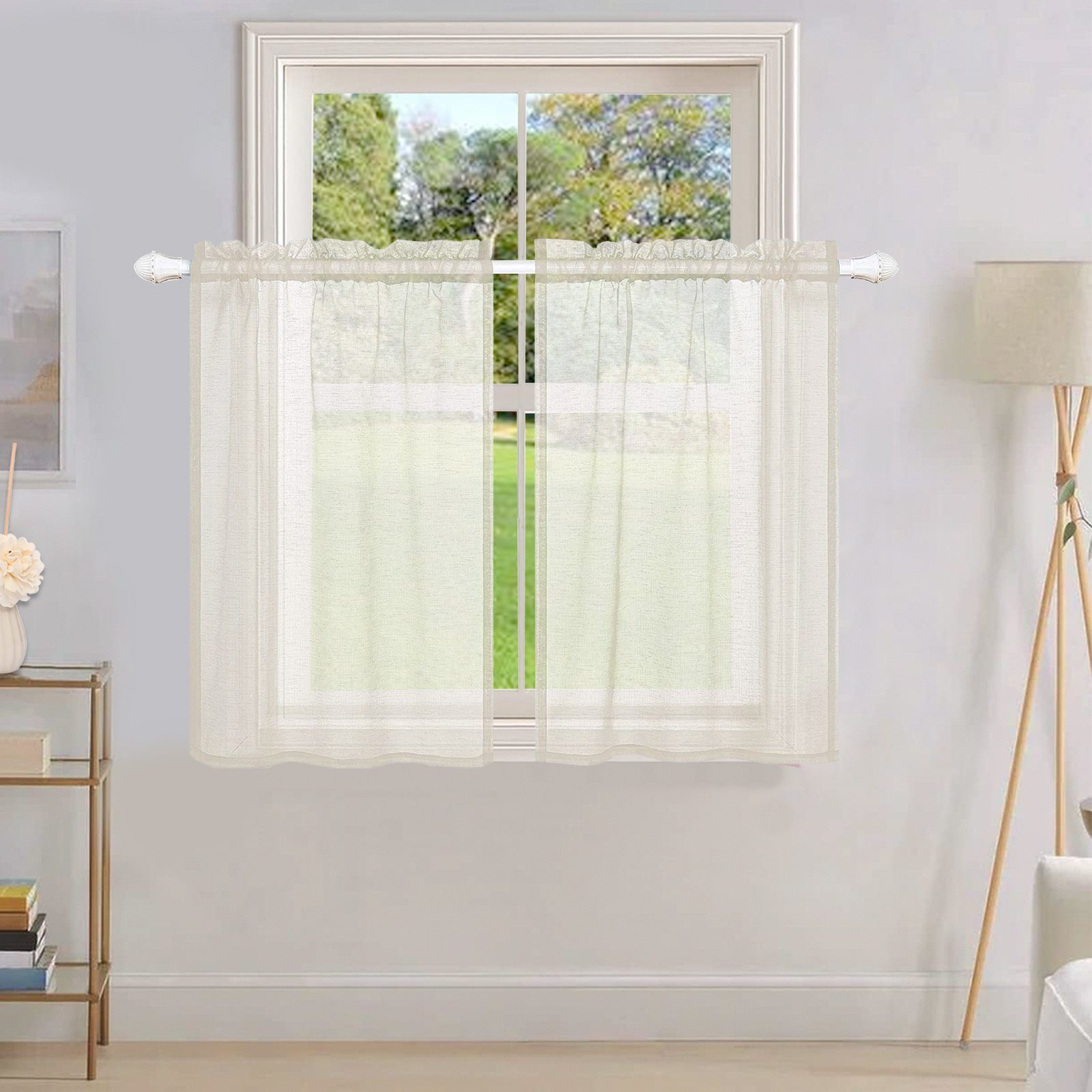 BTTO V&G Scheibengardine Bistrogardine,Transparente Gardinen,Kurzgardine mi günstig online kaufen