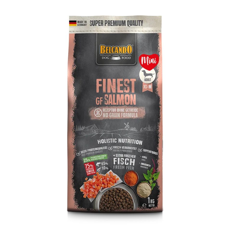 Belcando Finest GF Salmon - getreidefreies Trockenfutter für sensible Hunde, Trockenfutter für: Hunde